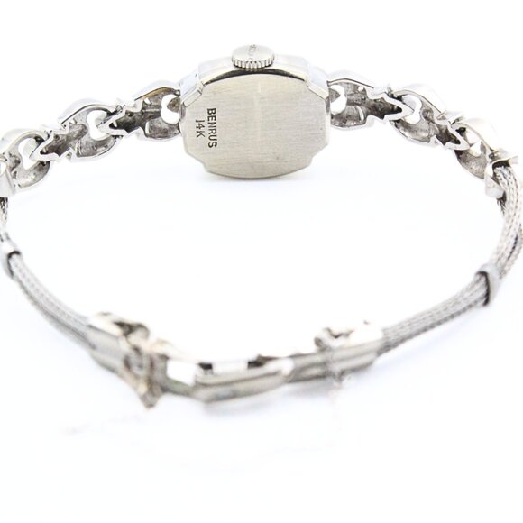 Splendid 14K Gold Benrus Vintage 60's Diamond Ladies Watch Working! - Picture 9 of 12